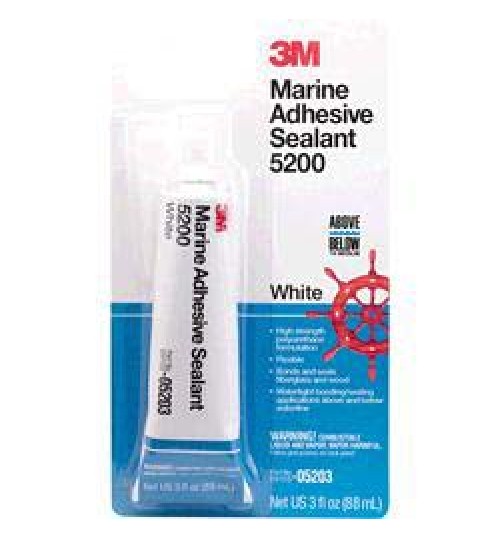 3M Marine Adhesive/Sealant 5200 05205, 3 oz, Black