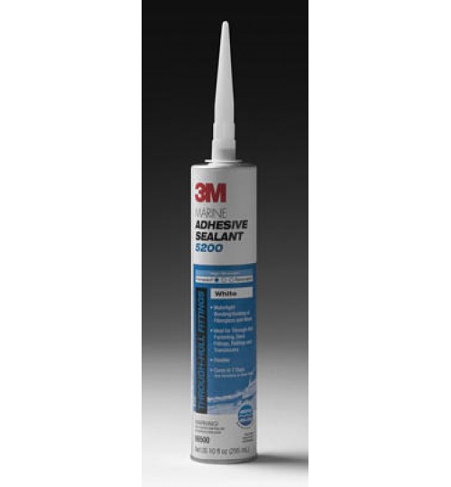 3M Marine Adhesive/Sealant 5200, 06500, 1/10 Gallon, White