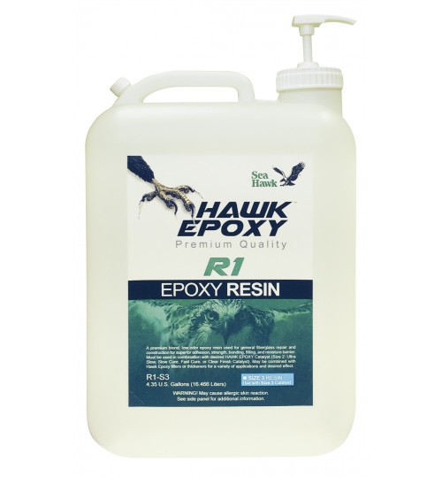 Hawk Epoxy Resin, R1-S3, 4.35 Gallon
