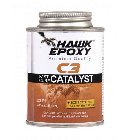 Hawk Epoxy Fast Cure Catalyst, C3-S1, .4 Pint