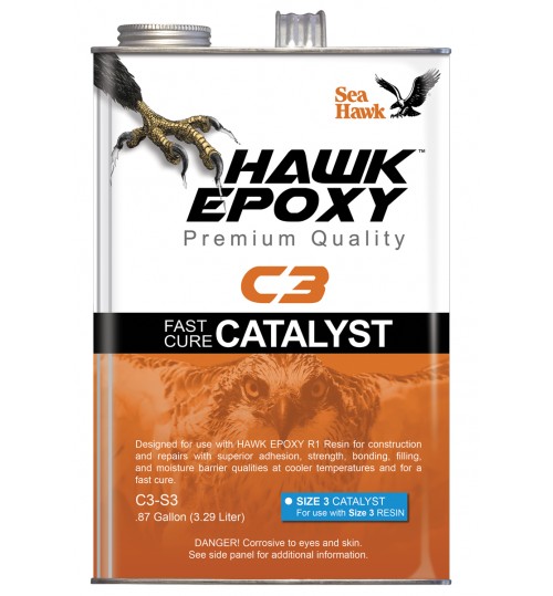 Hawk Epoxy Fast Cure Catalyst, C3-S3, Size 3, .87 Gallon