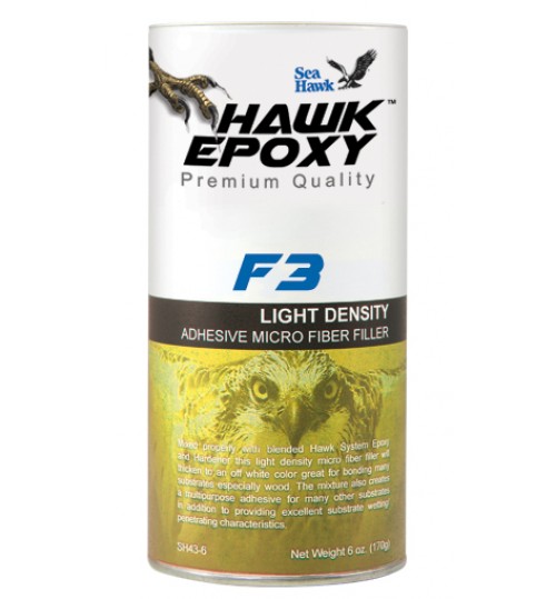 Hawk Epoxy Light Density MicroFiber Filler, F3, 6oz