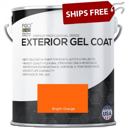 New Bright Orange Professional Grade Exterior Gel Coat