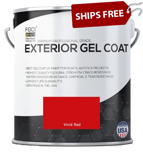 Vivid Red Professional Grade Exterior Gel Coat